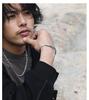 Guochao Six-Character Mantra Sanskrit Bracelet for Couples: Retro Style, Heavy Craftsmanship, Twisted Design