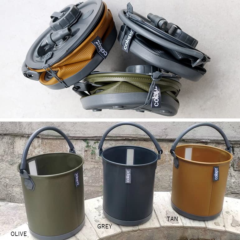 COLAPZ Collapsible Water Folding Jug Carrier Tan Carrier&Bucket