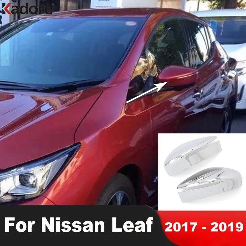 Rearview Mirror Cover Trim For Nissan Leaf 2017 2018 Chrome Door Side Wing Mirrors Cap Frame Covers Car Accessories