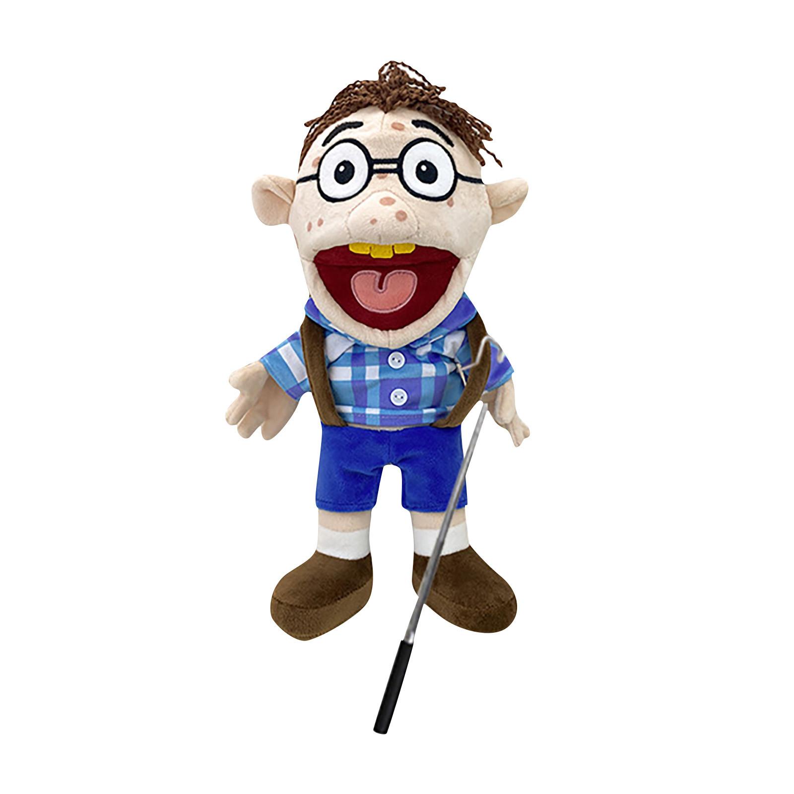 

Мягкая плюшевая игрушка, ручная кукла для игрового дома, озорная забавная игрушка-марионетка с рабочим ртом, детский подарок на день рождения, Рождество, Хэллоуин One Size