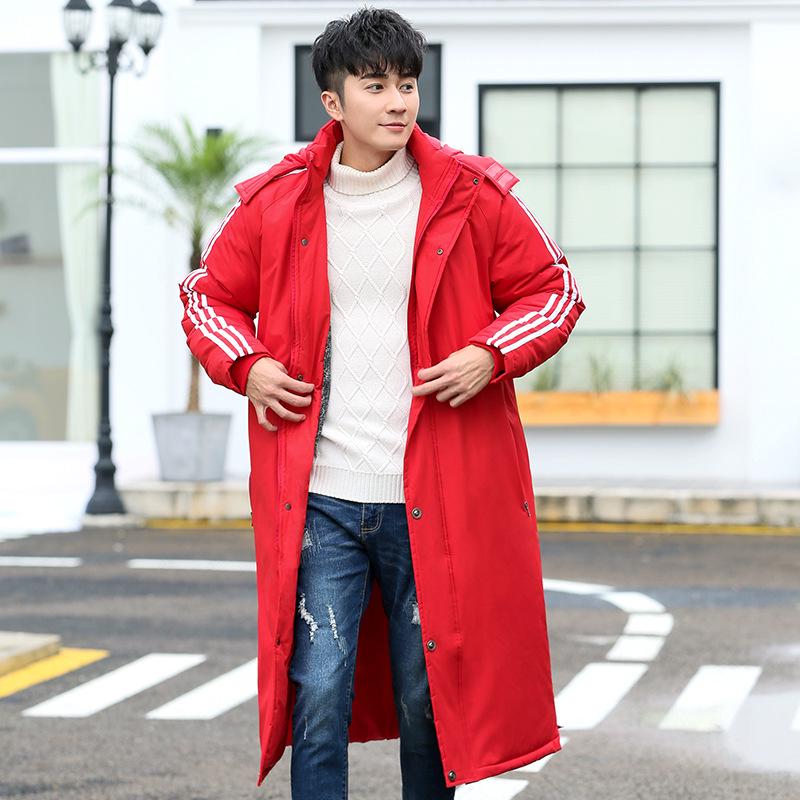 Men s  Women s Winter Printed Long Cotton Coat - Over-the-Knee Warm Sports Jacket XXS