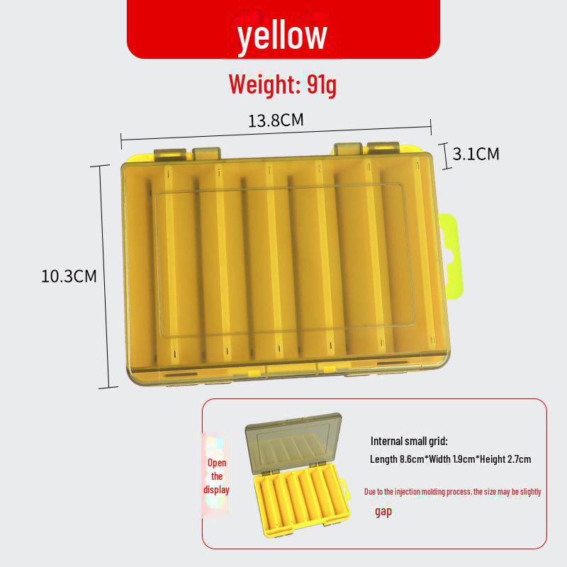 

Двухслойный ящик для хранения приманок и наживок для окуня, мандаринки и деревянной креветки Y-type 12 compartments жёлтый