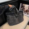 New Denim Shoulder Bag Large Capacity Shopping Bag Mother Bag Tote Bag Student Schoolbag Make-up Bag Bag