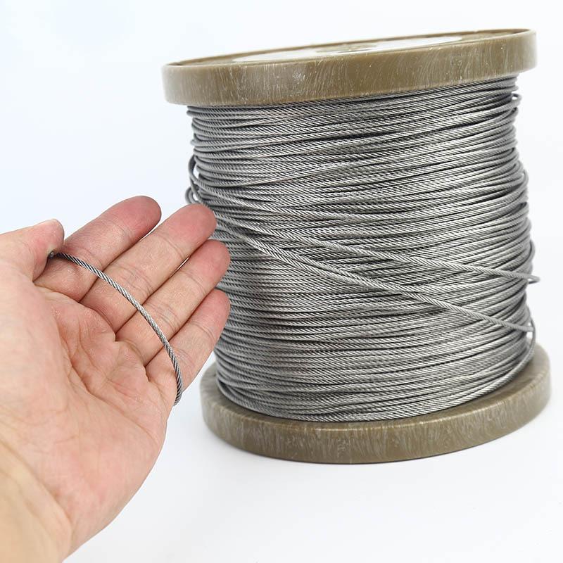 0.1-2MM Marine Grade 316 Single Stainless Steel Wire Rod Tiny Soft or Rigid Stroke Line Fishing Banding Clothesline