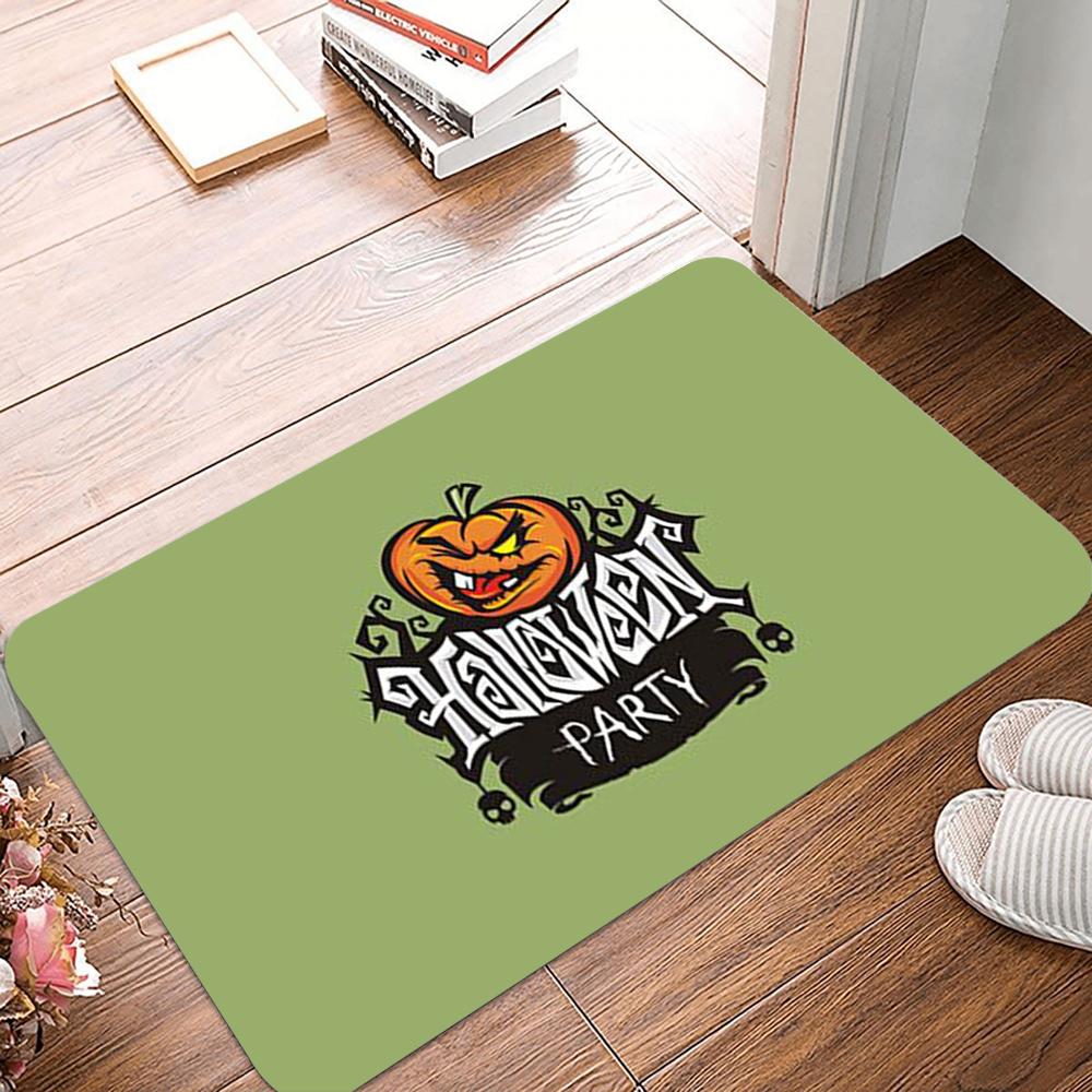 Horror Pumpkin Door Mat Halloween Theme Entrance Door Mat Home Door Decoration Front Door Welcome Mat Living Room Bedroom Carpet