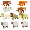 Confezione di Blocchi da Costruzione MOC Animali - Fattoria e Zoo Include Cervo Maculato Elefante Giraffa Orangotango Giocattolo Creativo