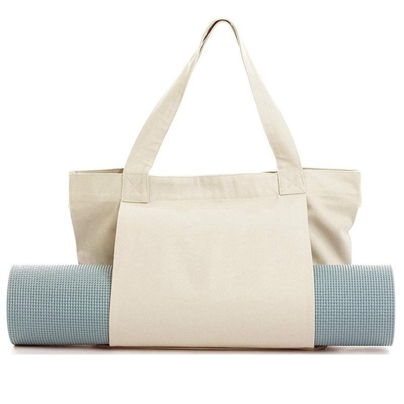 Multi‑Purpose Yoga Bag Yoga Mat Storage Tote Large Capacity Portable Canvas Storage Bag for Fitness Pilates Outdoor Exercise