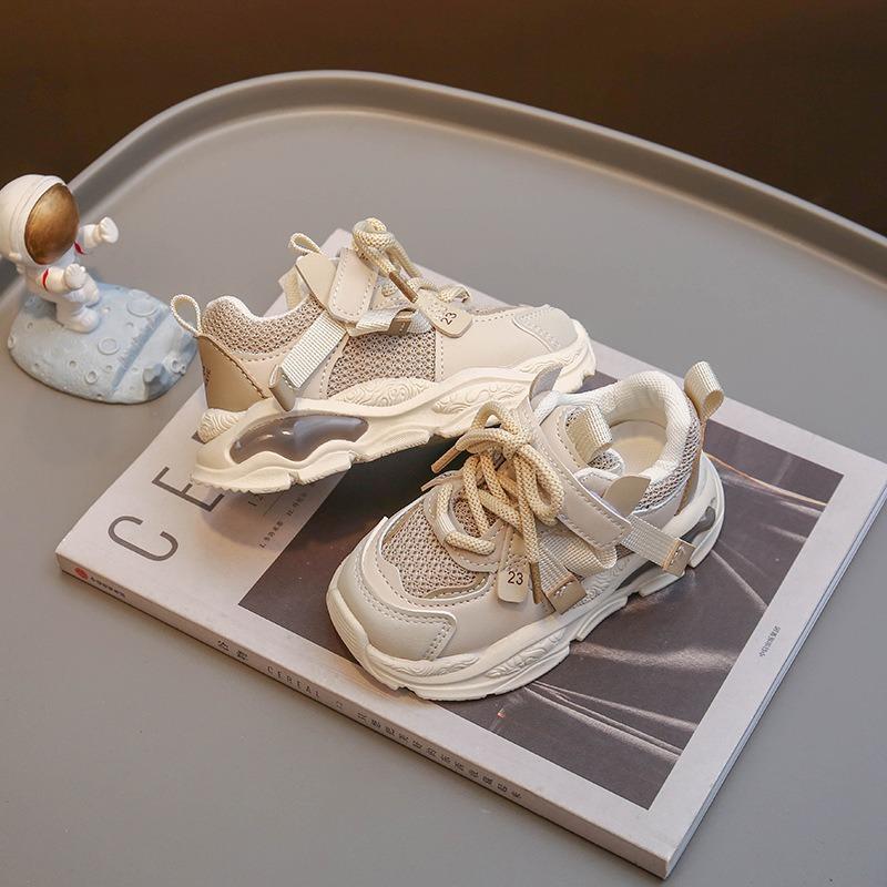 Girls' Sneakers Spring/Autumn New Arrivals, Boys' Sneakers, Kids' Mesh Chunky Dad Shoes, Girls' Running Shoes, Trendy Children's Footwear.