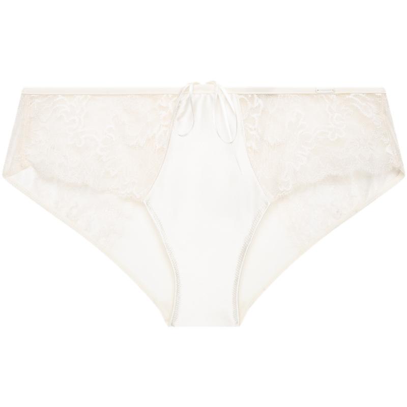 

Calvin Klein Black Label Series Logo Small Tag Sexy Lace Half Coverage Panties Women underwear Moonlight-White QF7165AD-YAT S