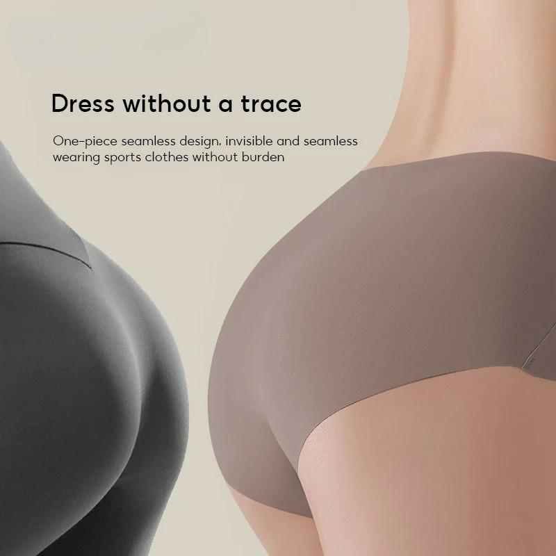 4PCS Seamless Panties for Woman Ice Silk Underwear Soft Thin Briefs Women's Underpants Fashion Sexy Female Lingerie