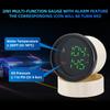 QC Car Oil Pressure Gauge 0-10 BAR Oil Press Oil Temperature LED Meter with Alarm For 12V24V Car Boat 52mm 2 in 1 Meters