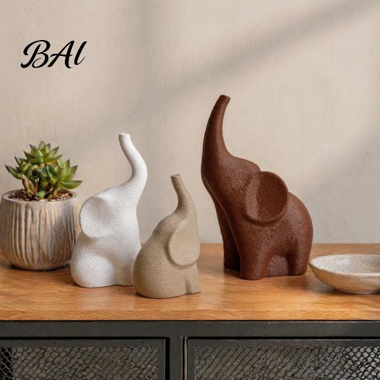 Elefantenskulpturen für die Heimdekoration 3 Stück/Set Familienstatuen, Niedliche Eltern Kind Verzierung, Moderne Gute Verzierungen Glück Wohnzimmer Büro Tisch Bücherregal
