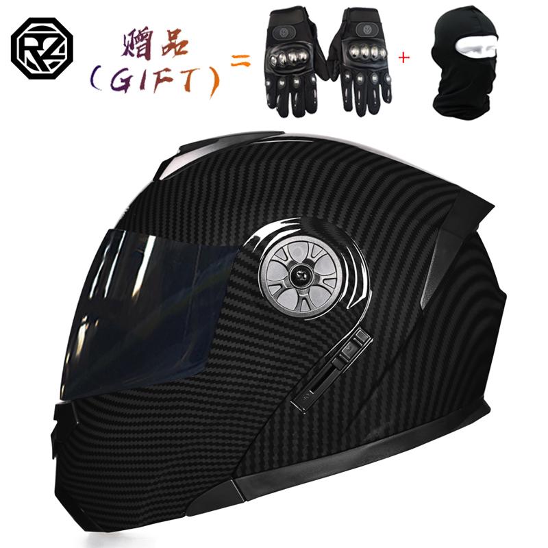 Latest DOT Approved Safety Modular Flip Motorcycle Helmet Racing Dual Lens Helmet Interior Visor