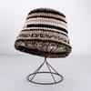 Popular Female Hat Knitting Bucket Hat Handmade Crochet Rainbow Fisherman Hat Women Girl Photo Beanie Warm Striped Cap