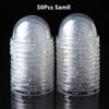 50pcs Plastic Cupcake Paper Cup Transparent Lid Cover Hat for Upper Caliber 5/5.8/6.8cm Baking Cups Muffin Cup Cake Decoration