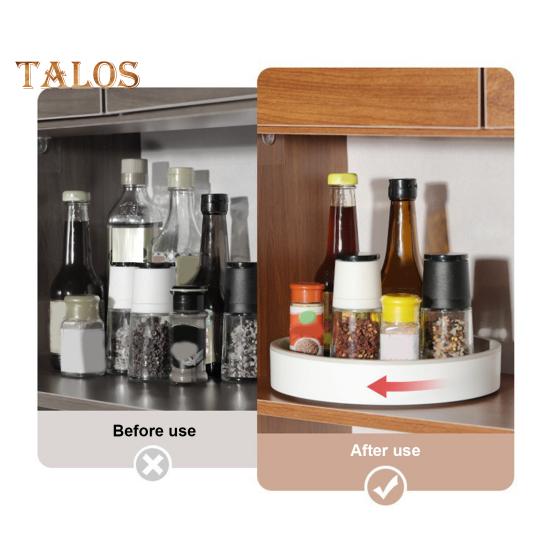 360-Degree Rotatable Lazy Susan Organizer Turntable Large Capacity Spice Organization Makeup Organizer Storage Holder