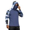 Men's Long Sleeve Hooded Shirt Camouflage Print Pullover Lightweight Athletic Top for Outdoor Activities