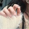 Exquisite Bridal Nail Tip With Galaxy Diamond Radiant Translucent Stylish Detachable