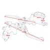 Motorcycle Brake clutch levers for 640 Throttle Cable Derbi Gpr 50 Carnaby Motorcycle Master Cylinder Caliper Moto Fz6 Honda Cb