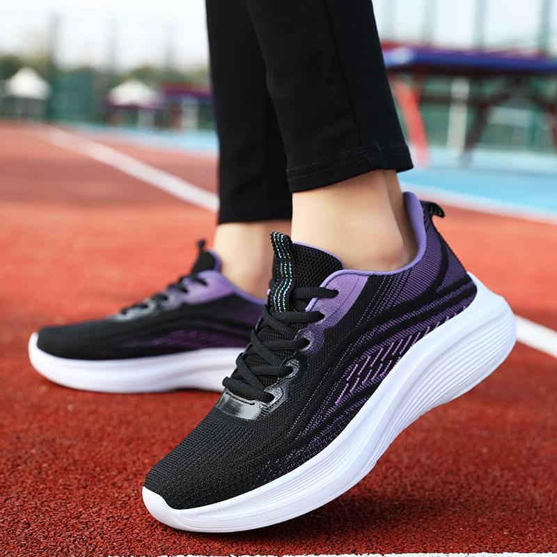 

Sneakers men s 2025 new mesh breathable running shoes women s lightweight and comfortable shock absorption and non-slip casual white shoes 45