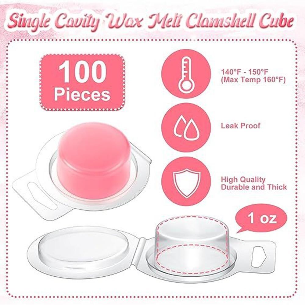 100Pcs Round shape design Clamshell Container 100 pieces per set Round Mold DIY candle crafting