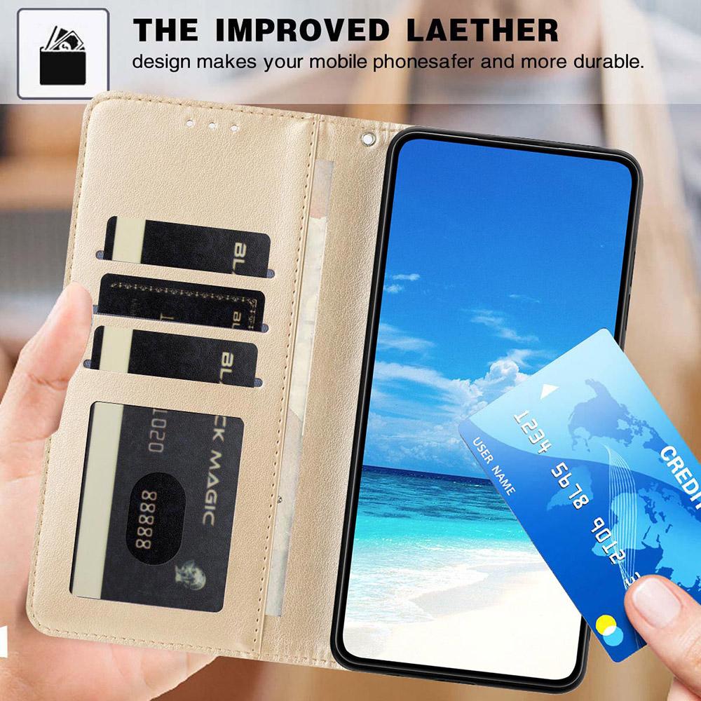 Elegant Leather Wallet Case For Samsung Galaxy S26 Pro S25 Edge S24 S23 FE S22 Plus Ultra Card Storage Holder Flip Phone Cover