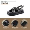 Roman Sandals Women's Summer 2025 New Open-toed Soft-soled Small Fragrant Slippers Thick-soled Flat-soled Beach Women's Shoes