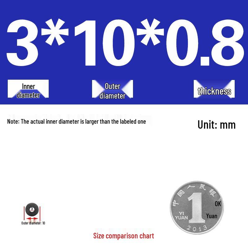 Galvanized Metal Flat Washer - Thin, Thickened, Enlarged Edge, Round, Sizes M3 to M10
