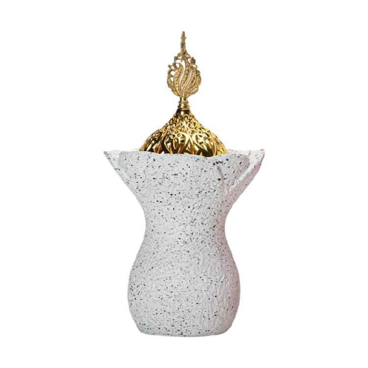

Arabic Resin Incenses Burners Stove with Lid for Meditations and Home Fragrances Diffuser Eid Ramadans Bakhoors Burners белый