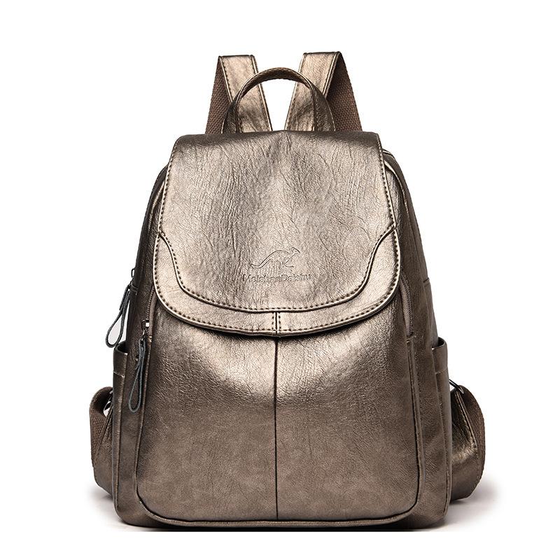 

Dual-shoulder Bag - High-end Anti-theft Backpack with Large Capacity for Commuting and Traveling - Schoolbag One Size золотий