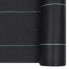 VidaXL Weed Control Fabric Black 1x25 M PP
