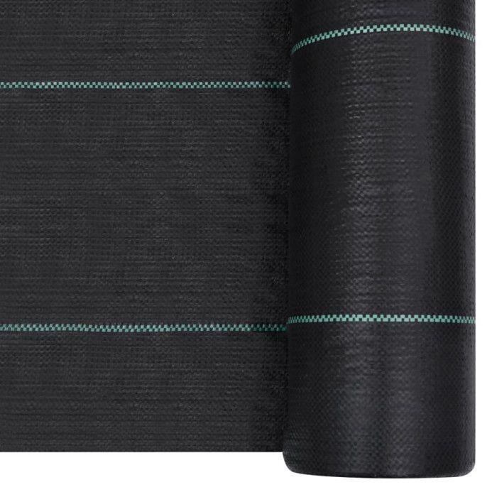 VidaXL Weed Control Fabric Black 1x25 M PP