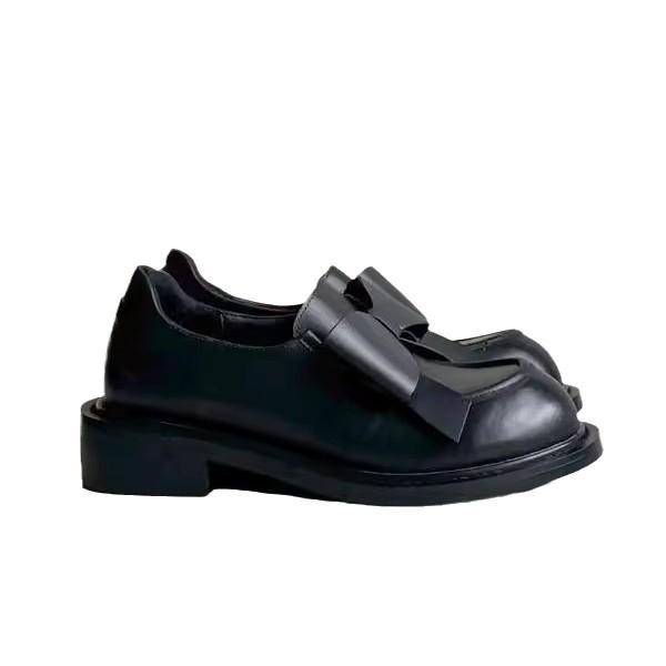 Fashion New Retro Sexy Fashion Elegant Shallow Mouth Round Toe Square Heel Thick Sole Casual Bow Solid Color Women's Boots