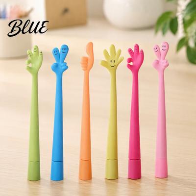 Smooth Ink Pens Cartoon Expression Finger Ballpoint Pen 0.5MM Fine Point Flexible Ball Pen Writing for Students School Office