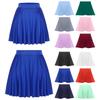 Women‘s Solid Color Ruffle Skirt: Casual Elastic Waistband Flared Skirt for Loungewear Homewear Sportwear
