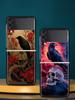 Black Raven Hard PC Phone Case For Samsung Galaxy Z Flip 7 6 5 4 Black Cover For Galaxy Z Flip 3 Foldable Shell Fundas Capas Bag