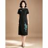 EST+II Retro Embroidered New Chinese Silk Dress