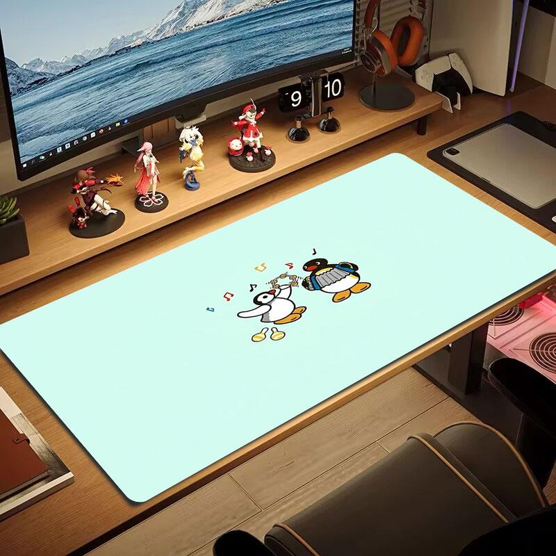 Penguin Adventure Large Size Mouse Pad Large Gaming Table Cushion Nonslip Laptop Tablet Big Mousepad Xxl Mat Mini Pc Playmat With Lock Edge