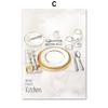 Kitchenware Art Picture Nordic Wall Decor Canvas Painting Cook Knife and Fork Poster Home Dcor No Frame