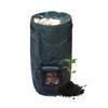 Wear Resist Compost Bin Bag Sealed Zippered Lid Leaf Lawn Bags with Handles Collapsible Refuse Composter Lawn Pool