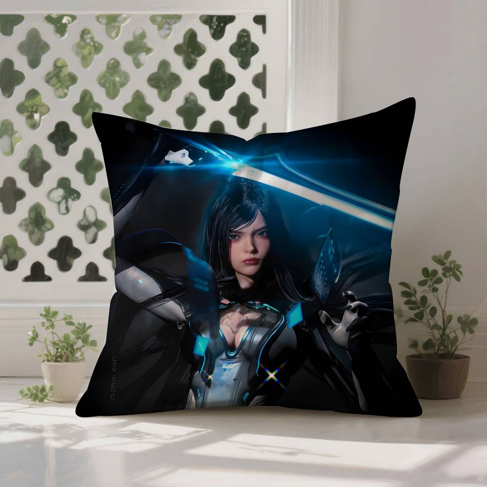 Game S-StellarES B-BladeS Pillow Case Anti-dustmite Pillowcase Invisible Zipper Silky Short Plush Sofa Cushion Cover
