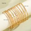 17KM 12 buc brățări elegante boeme set punk vintage culoare aurie brățară exagerată banchet pentru femei bijuterii simple de vacanță cadouri