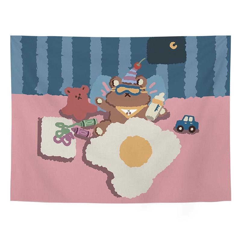 Wandteppich Wandbehang Cartoon Hintergrundtuch Hängendes Tuch Schlafzimmer Raumdekoration Tuch Net Red Foto Wandtuch