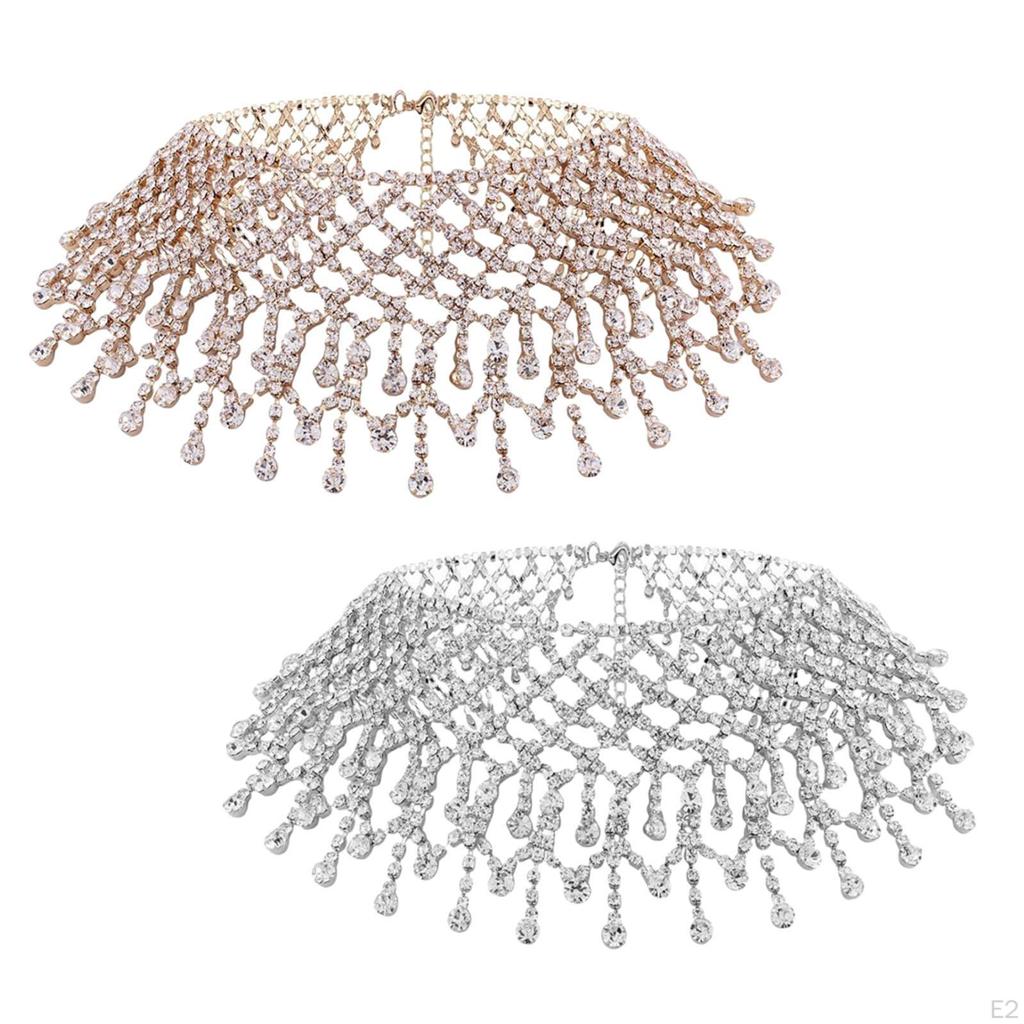 Třásně Náhrdelník Choker Řetízek na krk Široký přívěsek pro ženy Dívky
