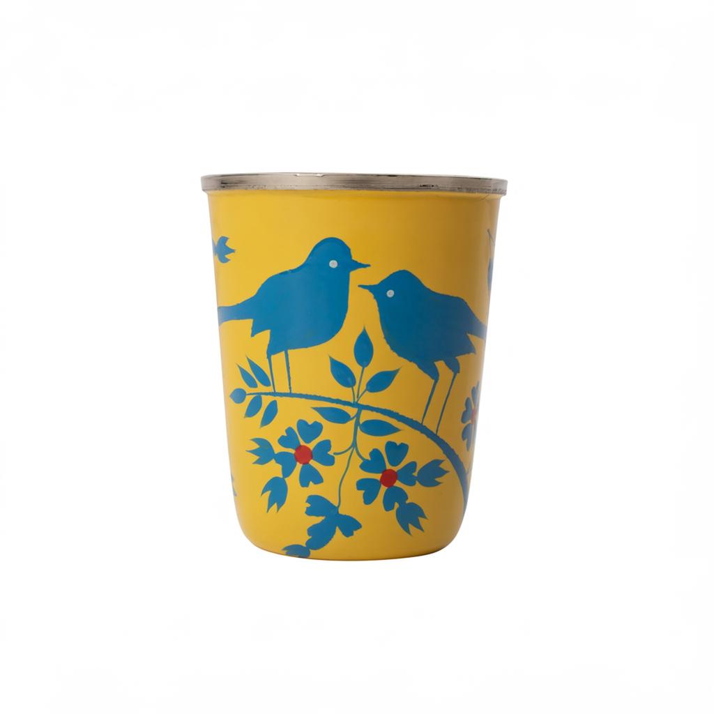 Hand Painted Steel Glass (Capacity 180 ml)