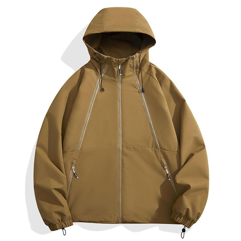 Muži jaro a podzim nový horský outdoorový design Sense párové šaty s kapucí větruodolné voděodolné kempingová venkovní volná bunda