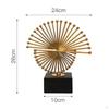 Geometric Figurines Home Decoration Novelty Feng Shui Golden Statue Ornaments for Desk Bookshelf