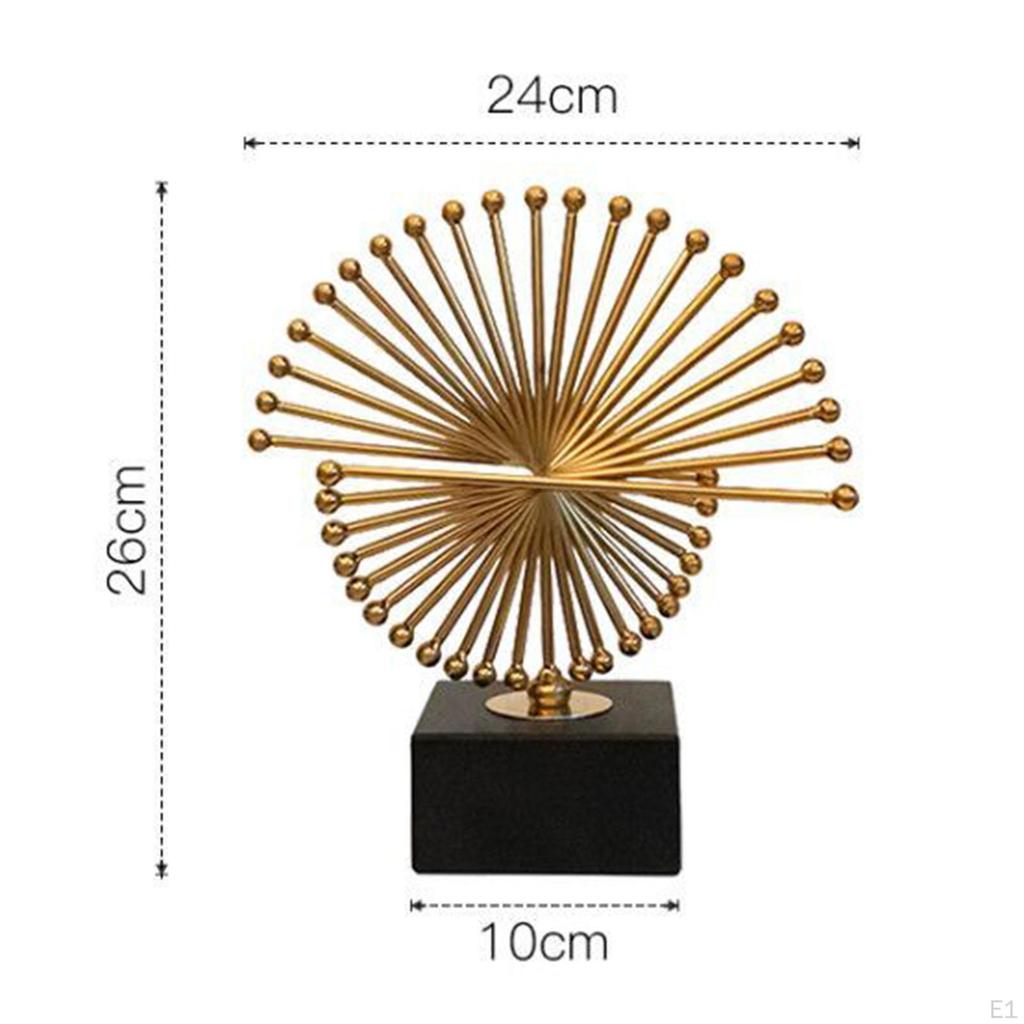 Geometric Figurines Home Decoration Novelty Feng Shui Golden Statue Ornaments for Desk Bookshelf