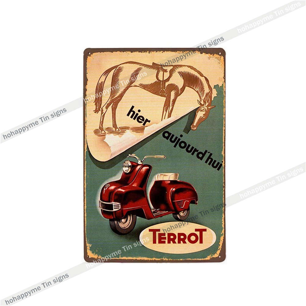 Lambretta Motor Vintage Metal Sign Plaque Decoration Motorcycle Garage Bar Wall Art Poster Plate Home Decor 20x30cm