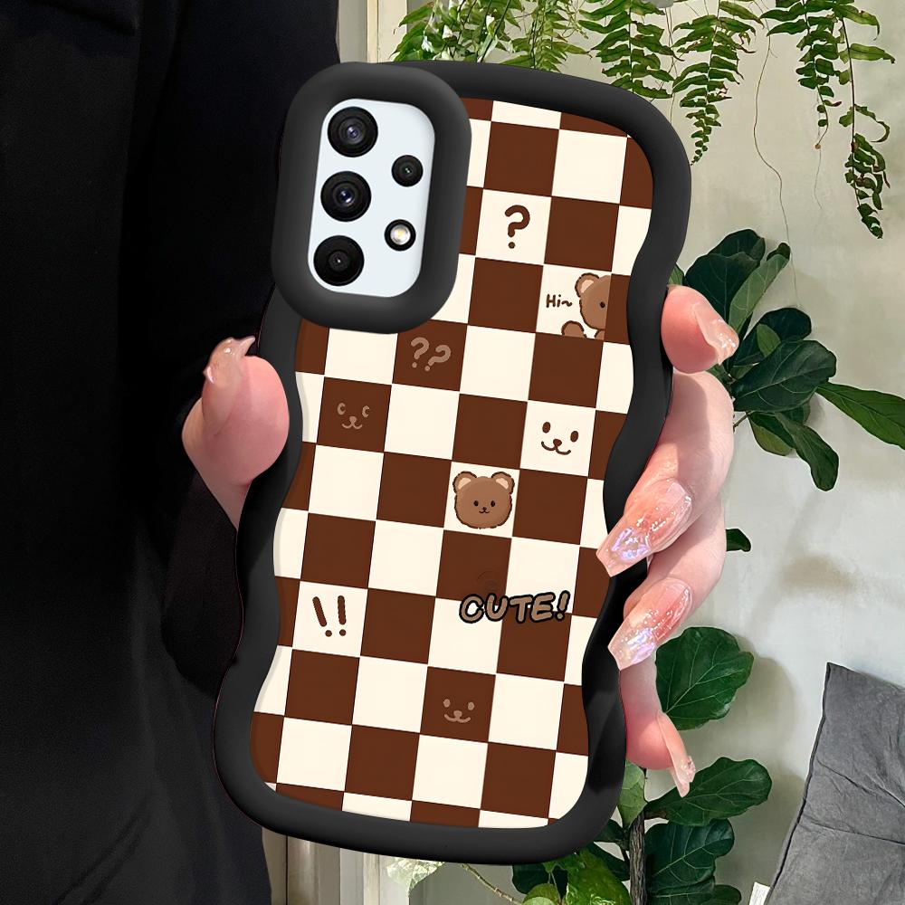 

Окрашенный узор Big Wave Edge Мягкий силиконовый материал Macaron чехол для телефона противоударный защитный резиновый чехол для Samsung Xiaomi Poco Redmi Samsung A11 чёрный